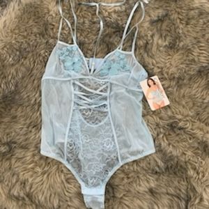 Lingerie one piece, light blue